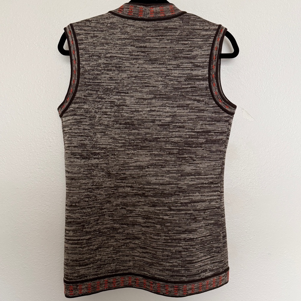 Vintage 60s 70s 100% Wool Cardigan Vest by Tokki Tu - Picture 4 of 6